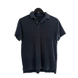 Vintage Ralph Lauren Pony Navy Blue & Red Collared Shirt